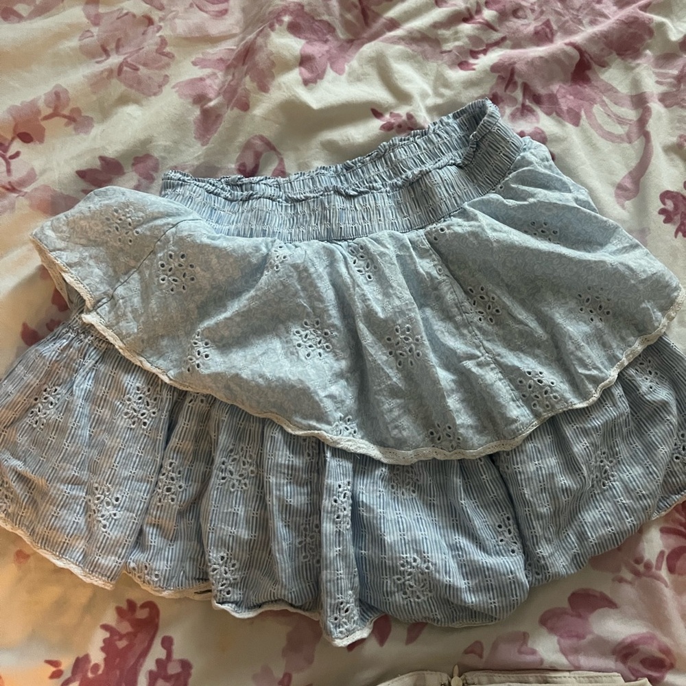 American Eagle Outfitters Blue Bubble Mini Skirt